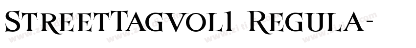 StreetTagvol1 Regula字体转换